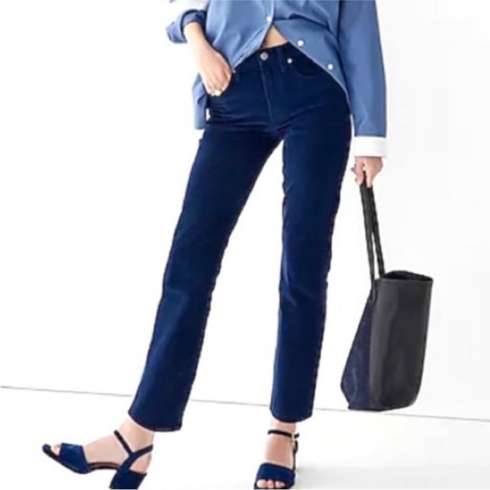 J. Crew corduroy vintage slim straight navy Blue Pants women’s size 32